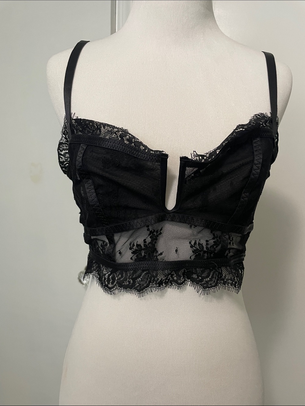 Free People- Black Lace Bralette - Women Intimates